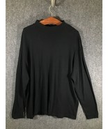 John Ashford Long Sleeve Shirt 2XL Tall Black 100% Cotton Comfort - £13.12 GBP