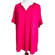 Cynthia Rowley Fuchsia Pink Tunic Top Sz 3X - $20.79
