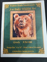 Grizzly Kustom Kraft Counted Cross Stitch Chart Pattern #jw-028 13x15 - £8.22 GBP