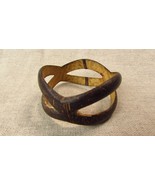 Handcarved Natural Coconut Shell Small Boho Bangle - $359.22 MXN
