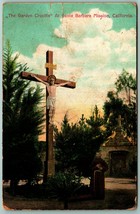 Mission Garden Crucifix Santa Barbara California CA UNP DB Postcard H2 - £2.74 GBP