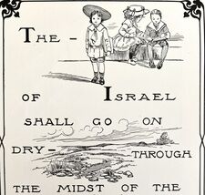 1901 Bible Passage Exodus 14:16 Victorian Word Symbol Puzzle Religious D... - $17.36 CAD