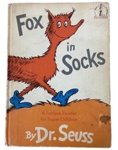 Dr. Seuss, Theodor Geisel Fox in Socks 1965 Hardcover Matte Cover - £5.73 GBP