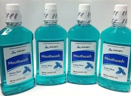 4 Bottles Mouthwash Ocean Blue Freshens Breath 16.9 oz (500ml) Each NEW ... - $24.74