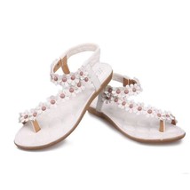 Summer Bohemia Sweet Beaded Sandals Clip Toe Sandals Beach Shoes - £23.97 GBP