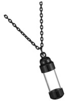 Necklace Clear Glass Bottle Ashes Necklace Steel - £37.39 GBP