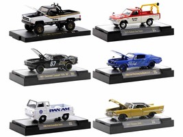 &quot;Auto Meets&quot; Set of 6 Cars IN DISPLAY CASES Release 64 Limited Edition to 9600 p - £59.04 GBP