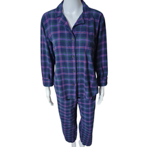 Lauren Ralph Lauren Monogrammed Pajama Set Purple Green Hoilday Cozy PJS... - £22.72 GBP