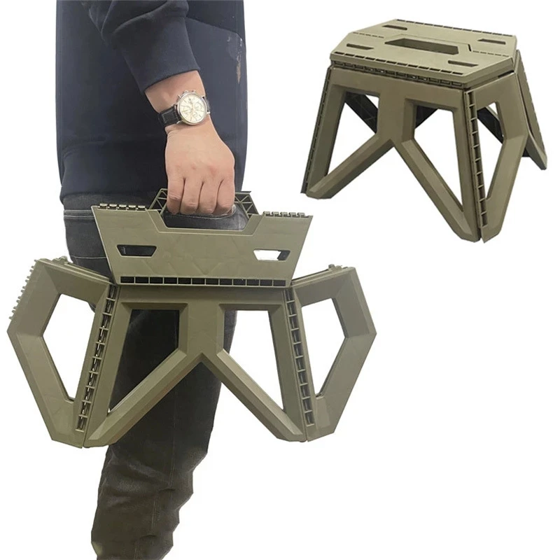 Japanese-style Portable Outdoor Folding Stool Camping Fishing Chair High - £31.75 GBP