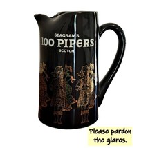 SEAGRAMs Scotch Whiskey Pitcher Black 100 Pipers Bagpipes Bar Man Cave V... - £6.80 GBP