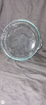 Vintage Pyrex 229 Clear Glass Deep Dish 9.5&quot; Scalloped Fluted Edge Pie Plate - £5.50 GBP