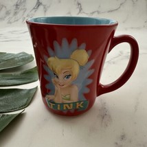 Disney Store Tink Tinkerbell Coffee Mug Red Blue 3D Large Cup Peter Pan - $18.80