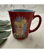 Disney Store Tink Tinkerbell Coffee Mug Red Blue 3D Large Cup Peter Pan - £14.48 GBP