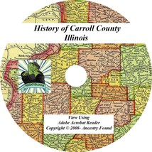 1878 History &amp; Genealogy of CARROLL County Illinois IL - £4.60 GBP