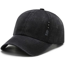 2022 New Black Denim Men Baseball Cap Mens Hats and Caps Rivet Shabby Solid Desi - £111.65 GBP
