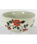 MIXING SERVING BOWL 6 1/4 inch Red Poppy Hall&#39;s Superior Silver Trim  - £15.47 GBP