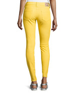 New Womens True Religion Brand Jeans 24 Bright Yellow Skinny Pants Shann... - $176.22