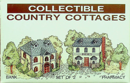 Collectible Country Cottages - Bank &amp; Pharmacy Resin (1992) - Carol Gord... - £7.57 GBP