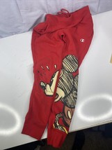 CHAMPION X Disney Mickey Mouse Reverse Weave Sweatpants Size S Small Mens Red - £21.91 GBP