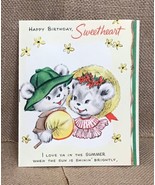 Vtg 1950s Hallmark Happy Birthday Greeting Card Booklet Anthropomorphic ... - £15.48 GBP
