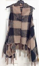 Buffalo bouclé woven Women Knit Top Shawl Cardigan Vest Sleeveless - £9.80 GBP