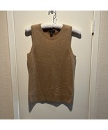 Saks Fifth Ave 100% Cashmere Tank Shell Size Small Tan Camel Round Neckline - $33.83 CAD