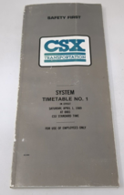 1989 CSX Transportation Railroad Train Division Timetable 1 Employee 80s... - $19.39