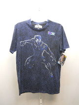 Marvel Black Panther Mens Graphic T-Shirt Short-Sleeve Navy Size L (42-44) - £19.97 GBP