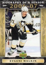 Evgeni Malkin 2006-07 Upper Deck Biography of a Season #BOS5 Pittsburgh Penguins - £1.56 GBP