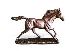 Large Stallion Cast Iron Bronze Finish Statue - £176.42 GBP