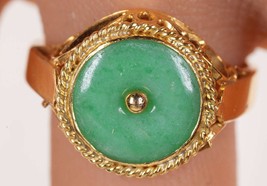 Vintage Chinese 14k gold/Jadeite ring - £355.29 GBP