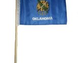 Moon Knives Wholesale Lot of 12 6x9 6&#39;&#39;x9&#39;&#39; State of Oklahoma Stick Flag... - $19.88