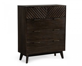 39" Dark Acacia Solid Wood Five Drawer Dresser - $21,446.71 MXN