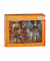 Damaged Box Wildlife Starter Set zebra chimp lion baby elephant 42387 Schleich - £11.87 GBP