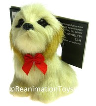 Christmas Shoppe Tan Faux Fur Terrier Canine Dog Figurine Ornament Brand... - $24.99
