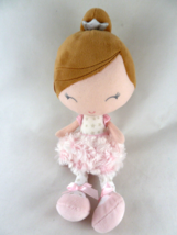 Baby Starters Annette Ballerina Soft Plush Doll Pink Skirt Embroidered Eyes - $10.88