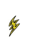 Lightning Bolt Iron On / Sew On Patch 3.75&quot; x 2&quot; - £4.28 GBP