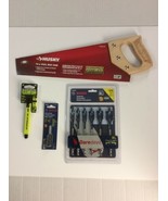 HUSKY 15&quot; Hand Saw + BOSCH Spade Bits and Rasp + SHARPDRAW Carpenter Pencil - £22.99 GBP