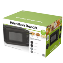 Hamilton Beach 0.9 cu. ft. Microwave Oven 900 Watts Black Stainless Steel - £73.06 GBP