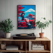 JDM Car with Anime Girl #35 Wall Art - $5.00