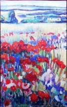 Original Poster France Louis Neillot Painting Flowers Colors Landscape - £161.52 GBP