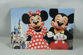 Disneyland Resort Mickey Minnie Mouse Sleeping Beauty&#39;s Castle Postcard 6&quot;x4&quot; - £3.77 GBP