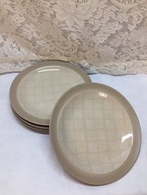 Johnson Bros Salad Plates 8-3/4&quot; Stoneware Sand Color England 1883 Set of 4 - $12.46