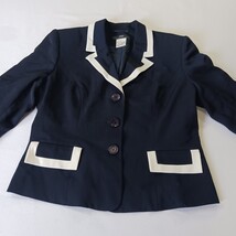 Apart Impressions Women's Blue/White 3-Button Blazer Jacket Size 12 image 10