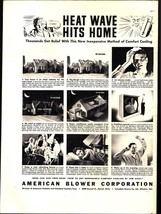 1937 Heat Wave Hits Home AC American Blower Corp Vintage Print Ad d8 - £19.21 GBP