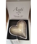 Tilnar Art - Brushed Silver - Heart Dish - 15cm - Recycled Aluminum, Fai... - £14.31 GBP
