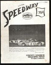 Cajon Speedway Stock Car Race Program 4/301977-County Stadium at Gillespie Fi... - £36.25 GBP
