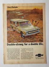 1969 Chevrolet Fleetside Pickup Truck Double Strong Magazine Ad Duck Hunters - £9.48 GBP