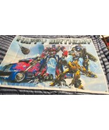 Transformers Happy Birthday Banner Backdrop Cloth Party Decoration 60&quot; x... - $9.49