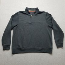 Orvis Sweater Mens 2XL Gray Long Sleeve Pullover Mock Neck Zip Casual - $496.97 MXN